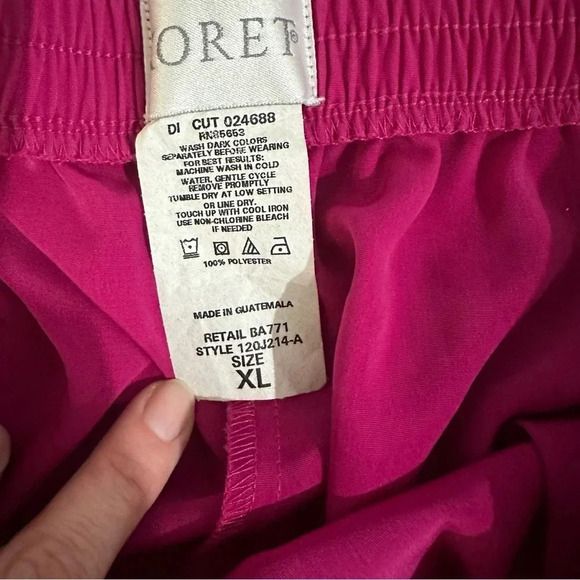 Koret Women's High-Rise Casual Stretch Waist Pull-On Fuchsia Pants Size XL GUC - Picture 6 of 7